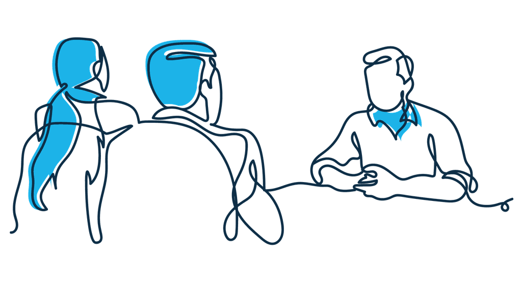 zeichnung unterhaltende personen