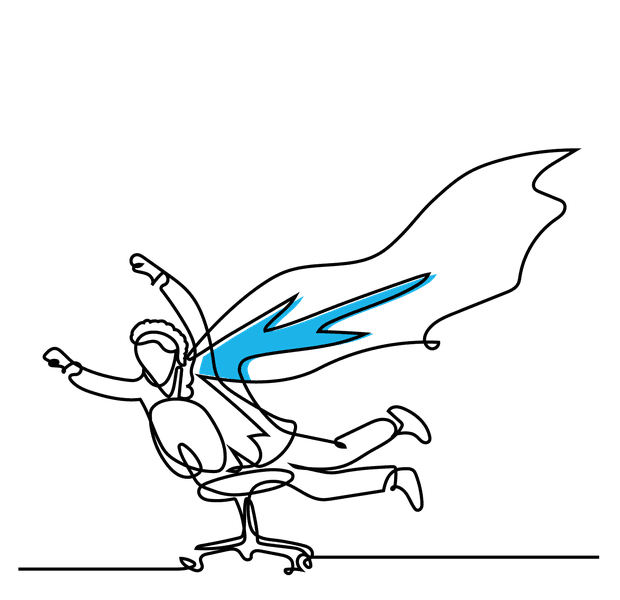 illustration eines superhelden